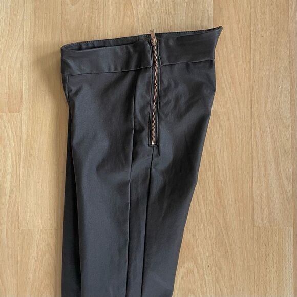 Women’s Brown Gray Shiny Leather Leggings skinny straight leg disco pants - Picture 3 of 7